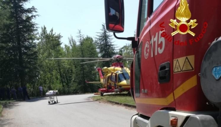 Le operazioni di soccorso a Roccastrada (foto vigili del fuoco)