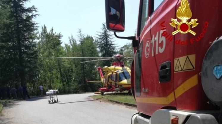 Le operazioni di soccorso a Roccastrada (foto vigili del fuoco)