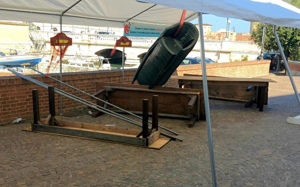 Danni alla sagra del pesce