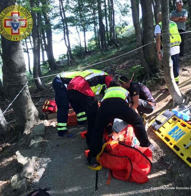Escursionista infortunato sul sentiero per Febbio