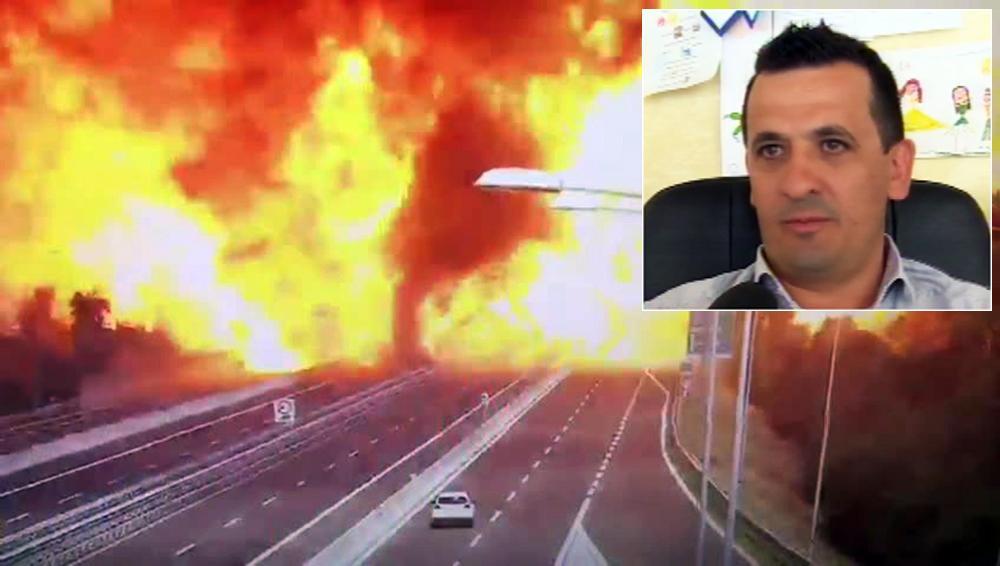 L'incendio di Bologna. Nel riquadro Marco Rosadini