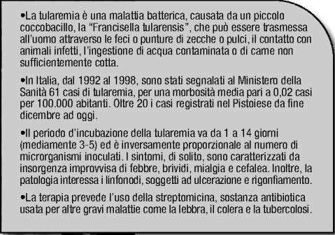 Che cos'è la tularemia