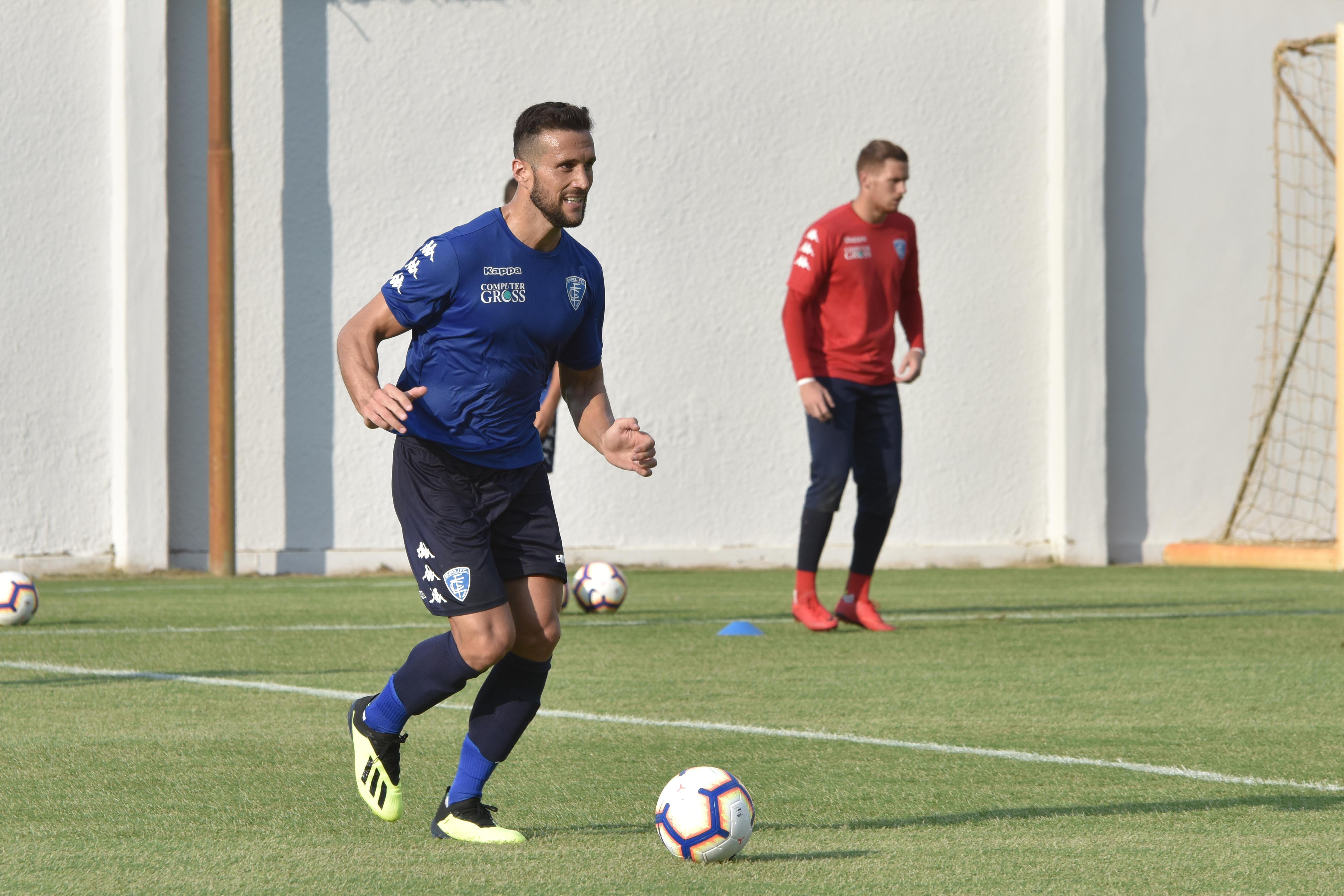 Il primo allenamento con l'Empoli di Silvestre (foto agenzia Carlo Sestini)