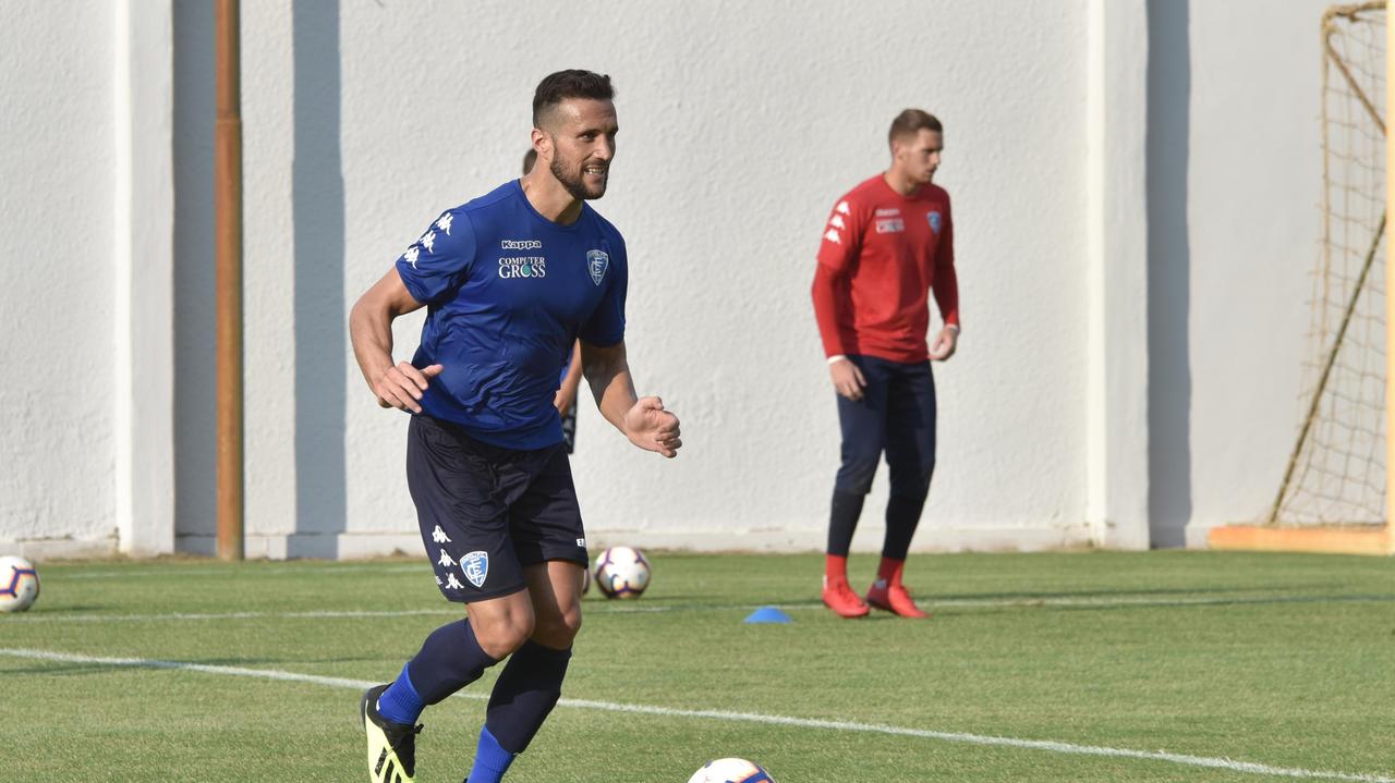 Il primo allenamento con l'Empoli di Silvestre (foto agenzia Carlo Sestini)