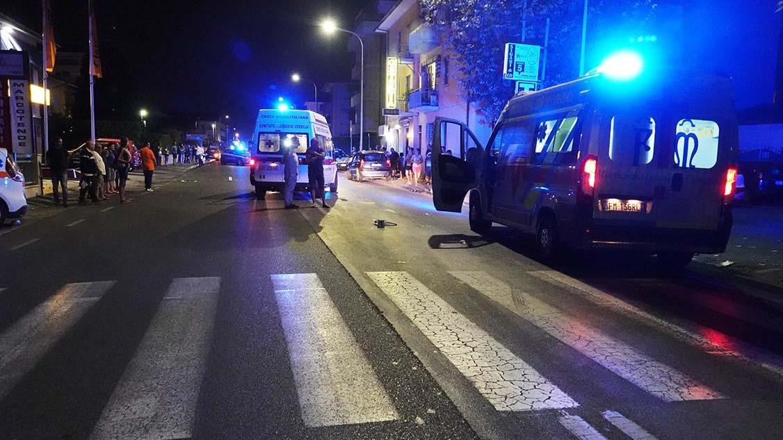 La scena dell'incidente