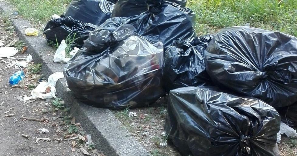 Abbandono rifiuti in piscina