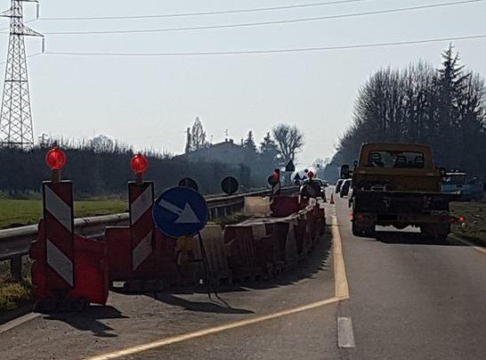 Finalmente liberata la sp 568 a Stuffione