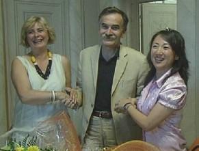 Ling-Giada col sindaco Chini e l'assessore Conti