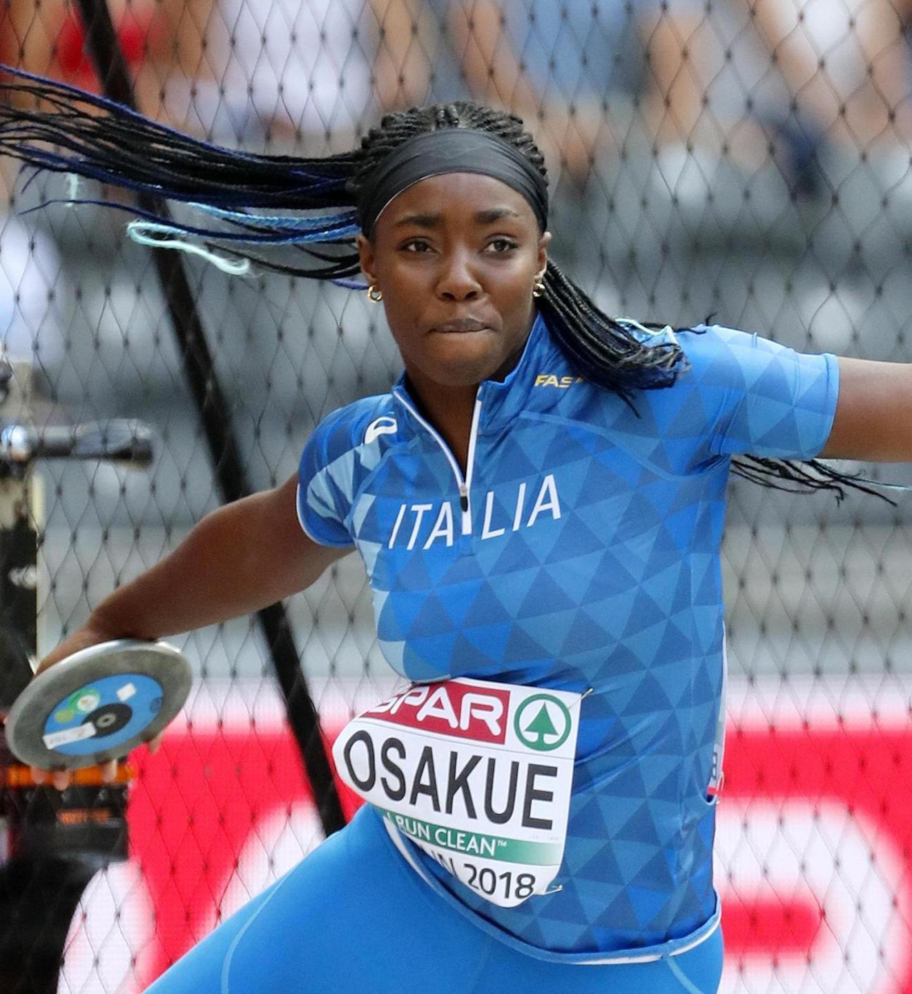 Siepi di bronzo per Chiappinelli Daisy Osakue in finale nel disco 