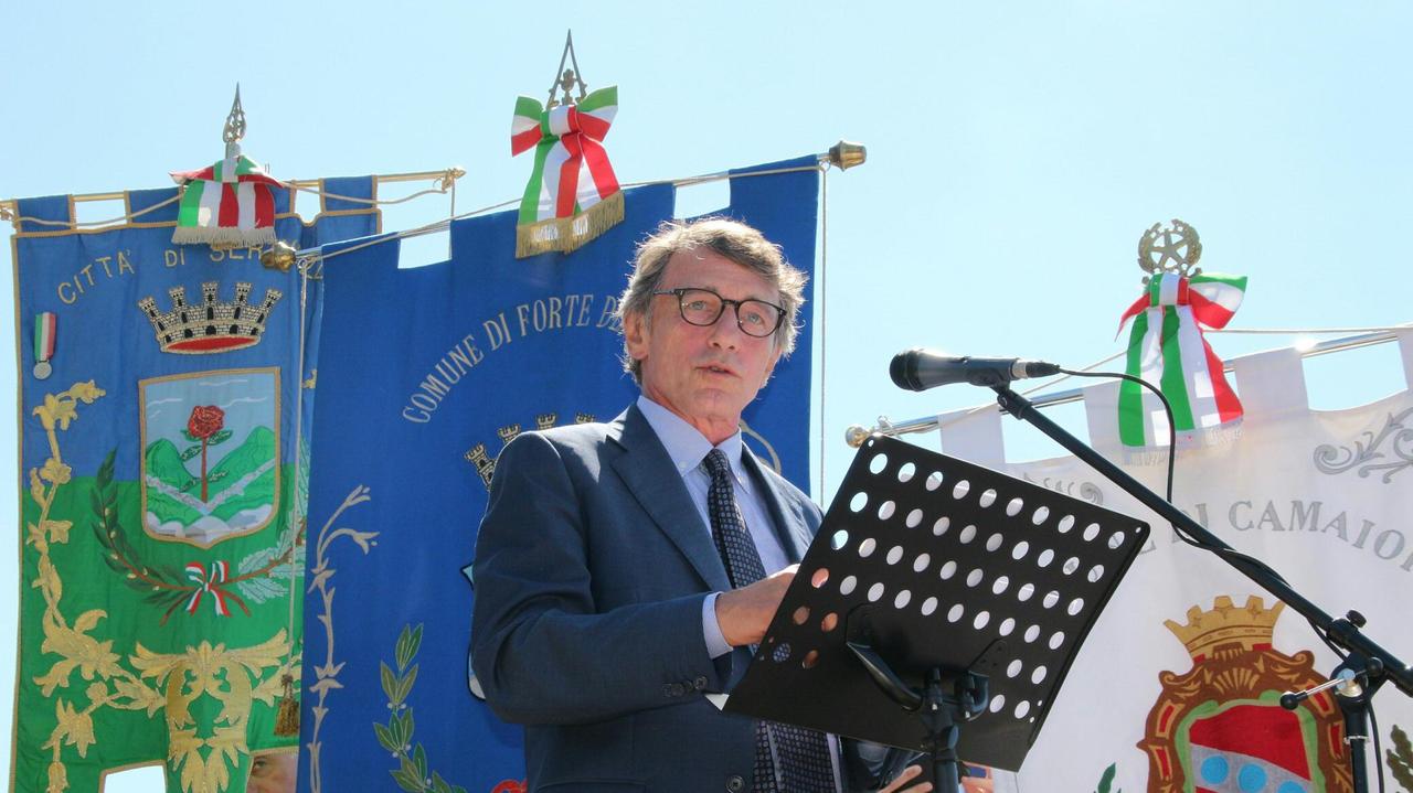 David Sassoli durante la sua orazione a Sant'Anna