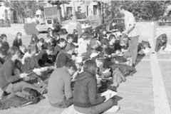 Lezione di matematica in piazza 