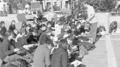 Lezione di matematica in piazza