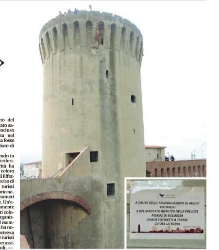 Vietato l’accesso al Mastio di Matilde in Fortezza Vecchia: «Troppi maleducati» 
