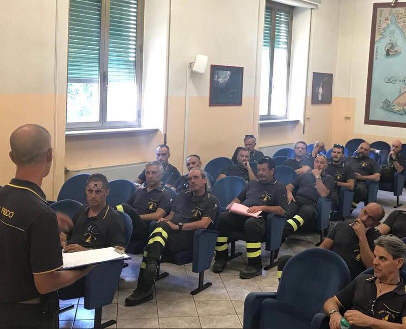 I nostri vigili sul luogo del disastro