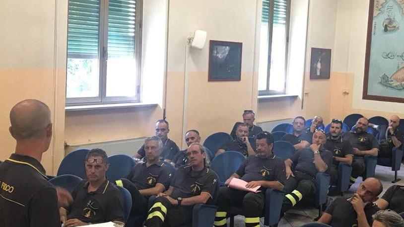 I nostri vigili sul luogo del disastro
