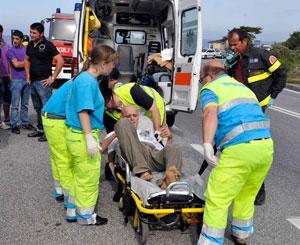 L'uomo salvato dai pompieri al Romito