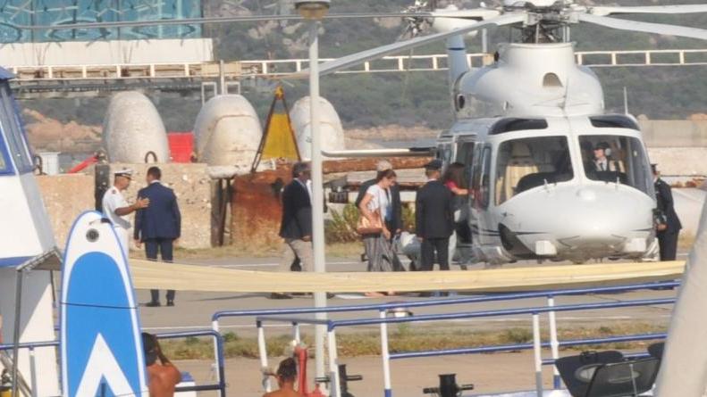 Mattarella in partenza dalla Maddalena