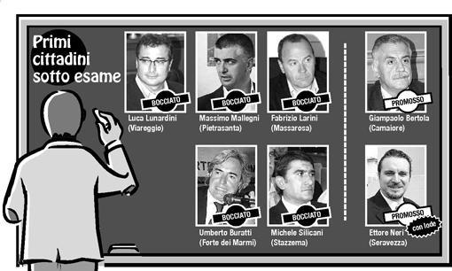 Caro cittadino, non c'è post@ per tebocciati i sindaci della Versilia