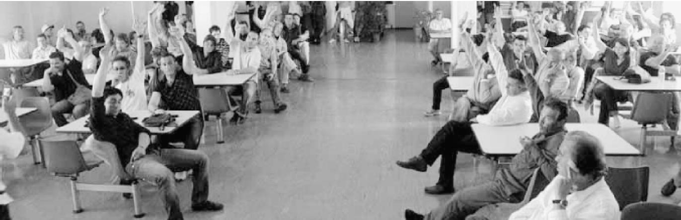 L?assemblea dei lavoratori Nca vota per nuove iniziative di lotta 