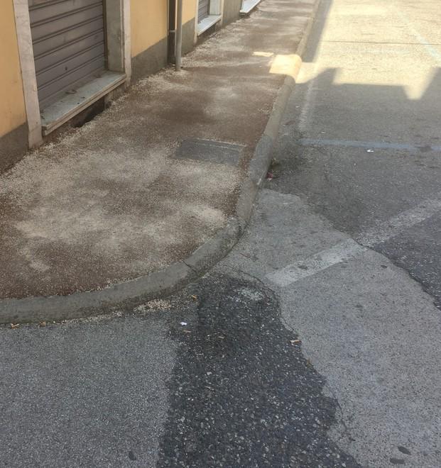 «Marciapiedi da rifare in via Palestro, sono troppo stretti» 