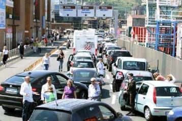 Il caos sulle strade d’accesso al porto nell’ultimo weekend
