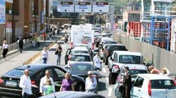 Il caos sulle strade d’accesso al porto nell’ultimo weekend