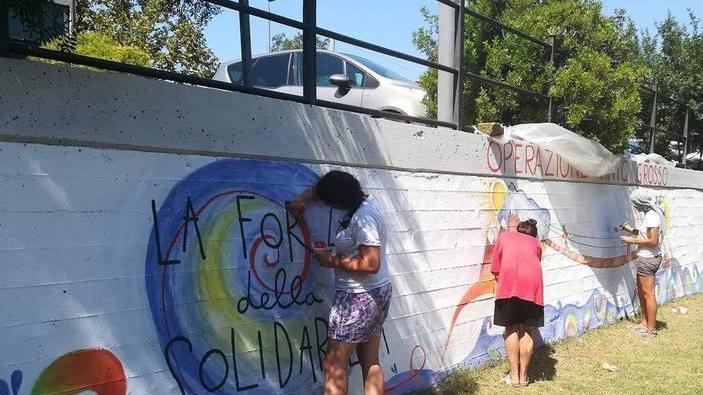 Al parco giochi un murale per aiutare il Mato Grosso