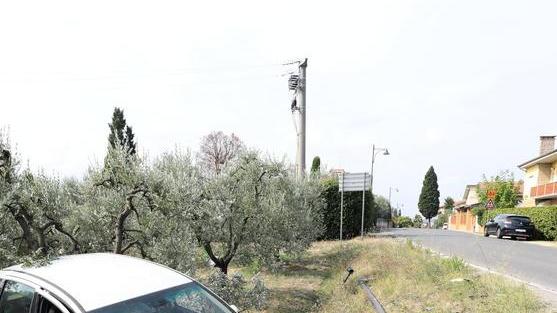 Con l’auto abbatte il palo della luce