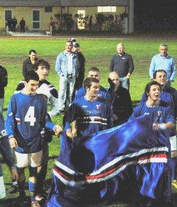 La festa dopo la vittoria in un match
