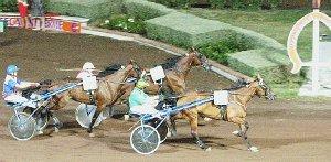 Un arrivo di una corsa all’Ippodromo Sesana