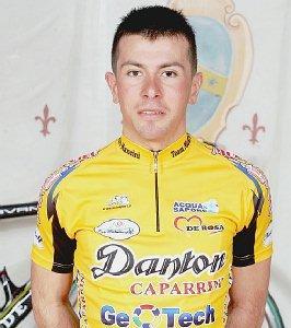 Marco Stefani il 25enne ciclista di Buti che è stato battuto allo sprint dall’ex compagno di squadra Averin