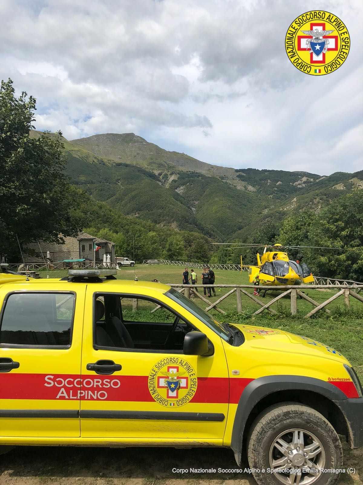 Fanano, escursionista cade, salvato con l'elisoccorso