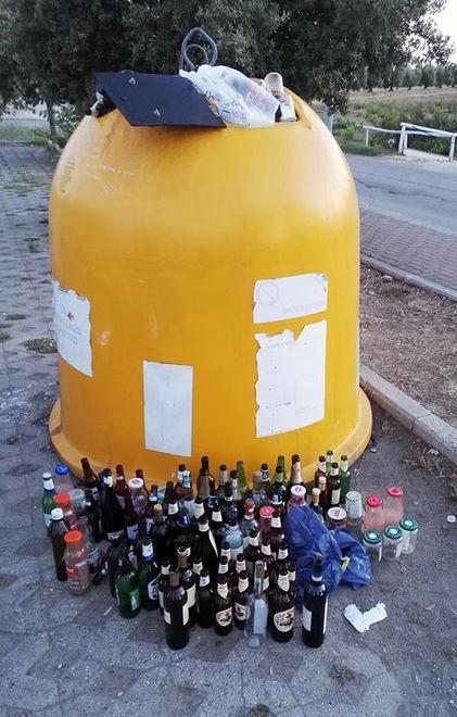 Campana piena, birre in fila