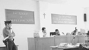L’aula penale del tribunale