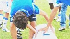 La disperazione di un azzurro alla fine della partita