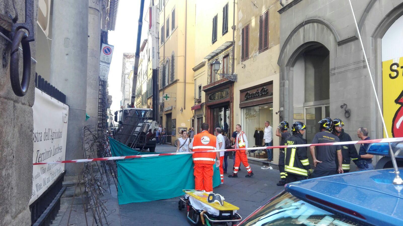 Il luogo dell'incidente in via Veneto
