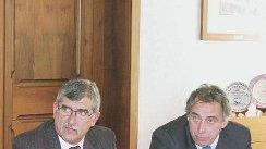 Il direttore della Cna Gino Baldi e il sindaco Alessandro Cosimi