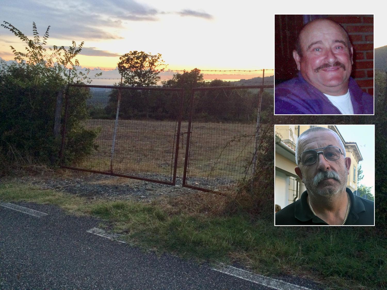 In alto a destra la vittima Sorgi Gennai, sotto l'amico Roberto Belli