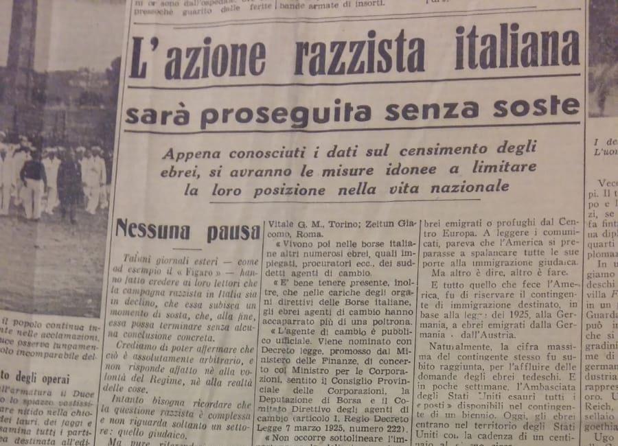 Un articolo sul Telegrafo del 1° settembre 1938