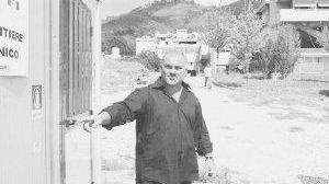 Flavio Lazzini nel cantiere dei lavori