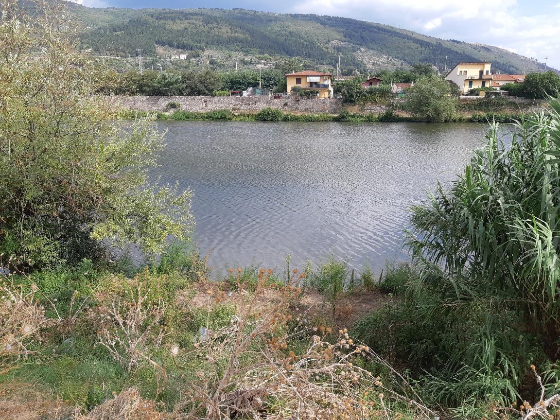 Il punto del Bisenzio in cui si è gettato il ladro 