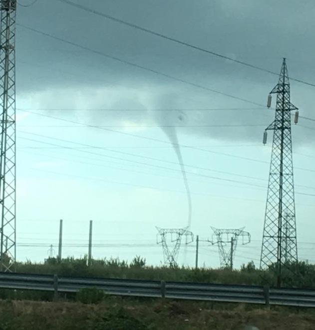 Una tromba d’aria tra Venturina e Piombino