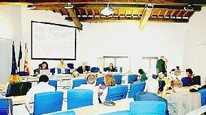 La sala del consiglio comunale nel castello di Marittimo
