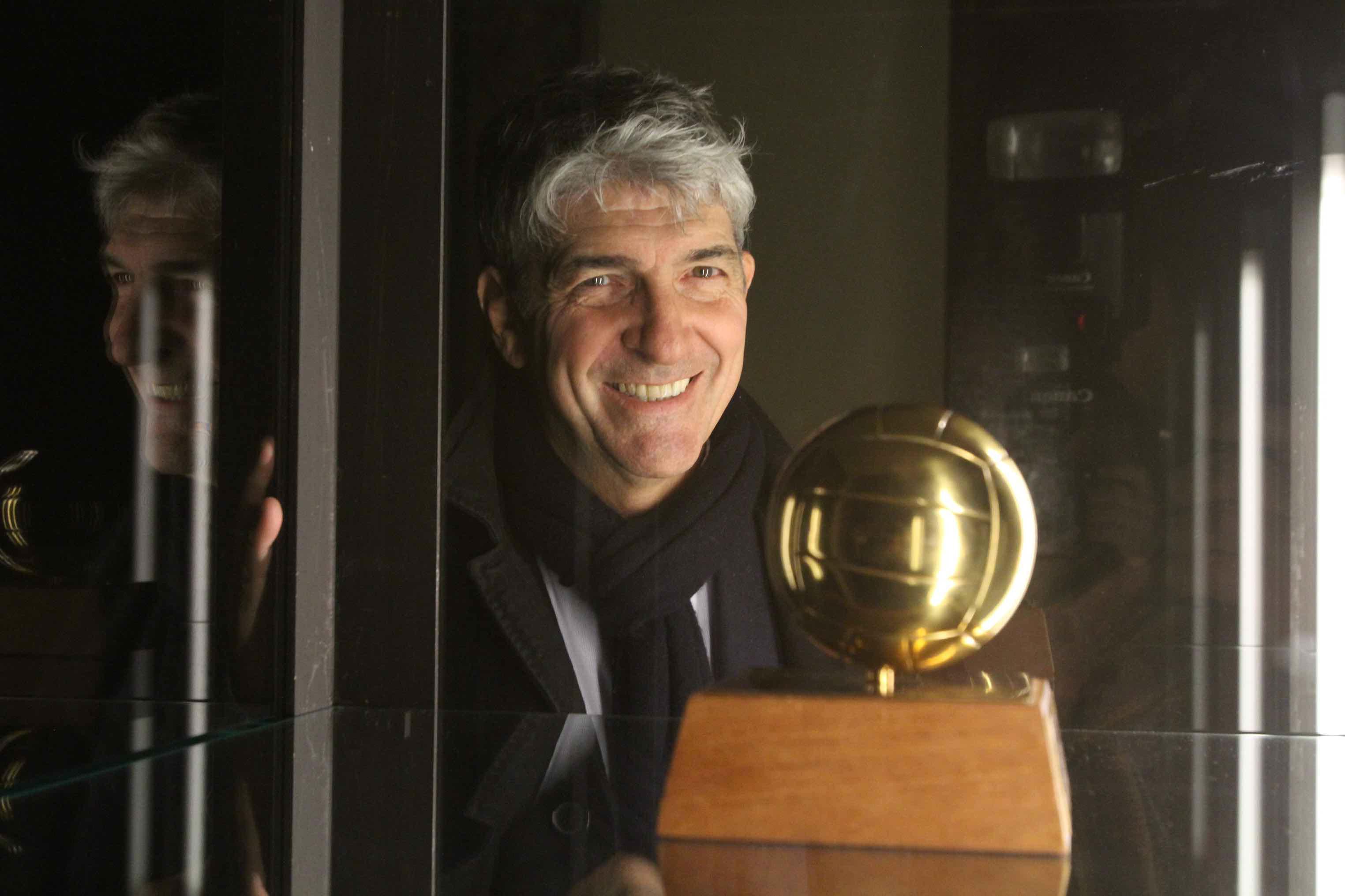 Paolo Rossi a Palazzo Banci Buonamici in occasione della mostra a lui dedicata