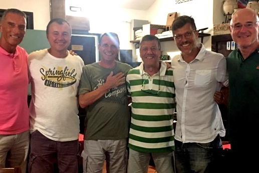 I re degli ostacoli si ritrovano a cena con coach Bedini 