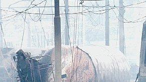 La cisterna andata a fuoco