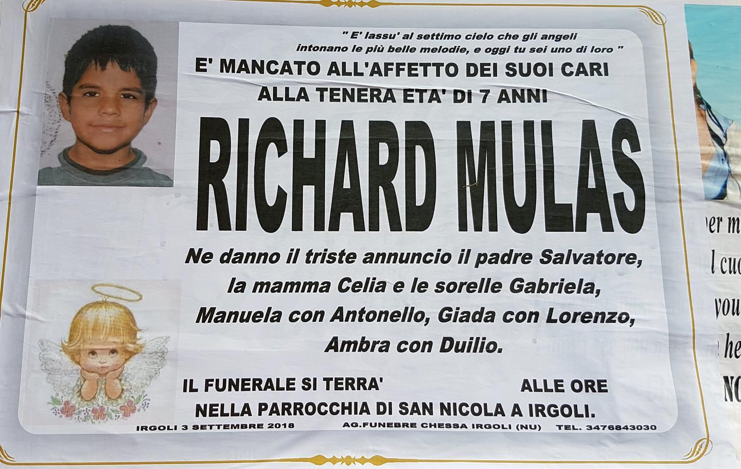 Bimbo annegato: nel suo paese, Irgoli, tante lacrime, dolore e affetto 