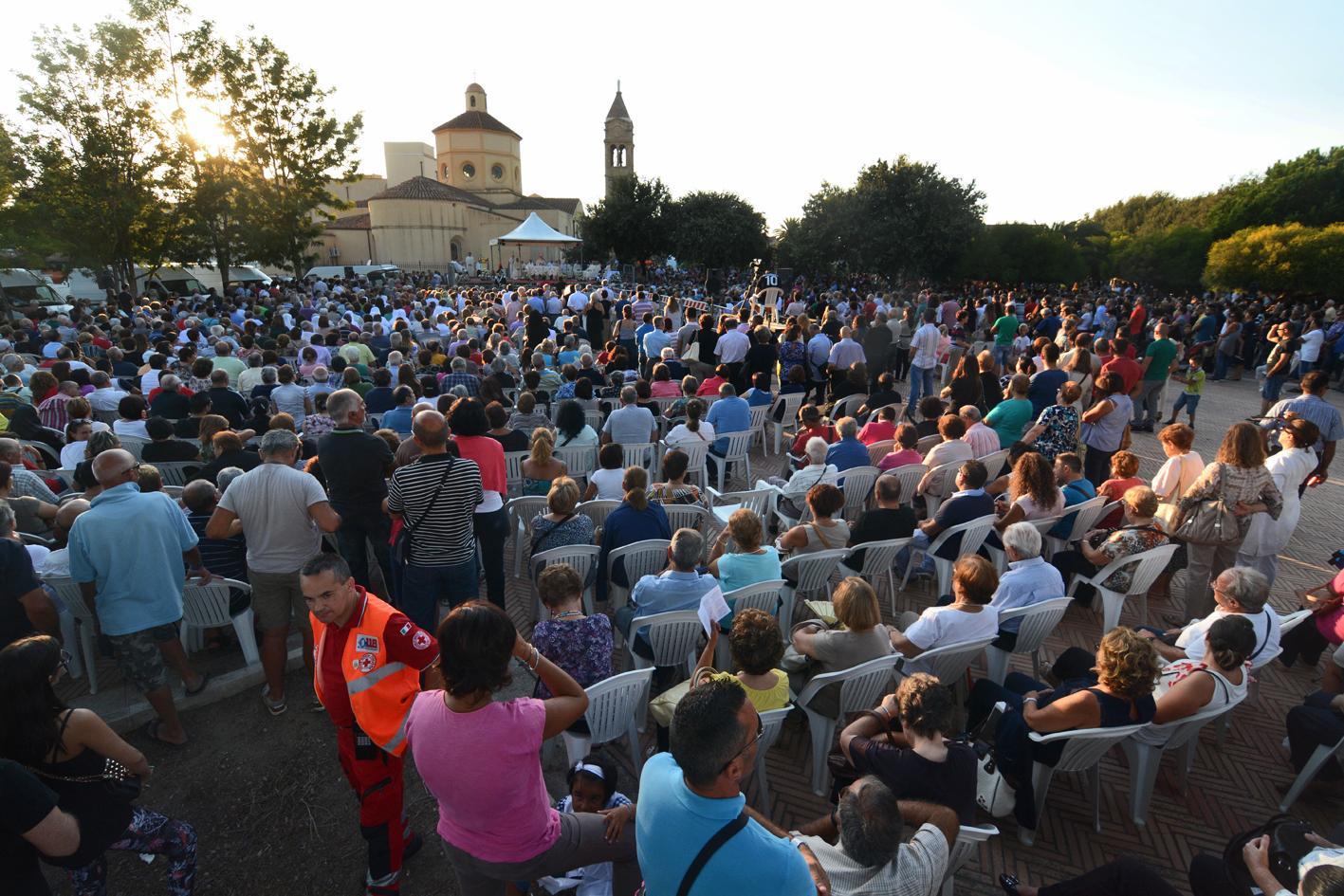 Una messa degli anni passati in occasione della festa del Rimedio