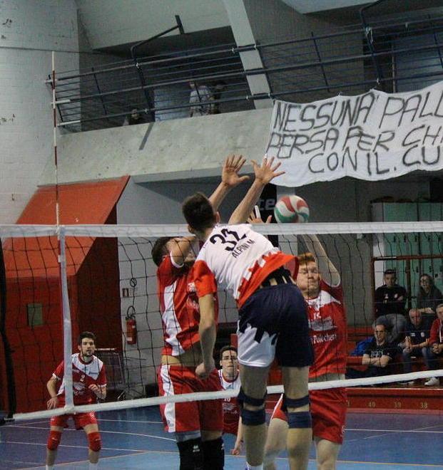 Un'azione di gioco del Volley Prato 