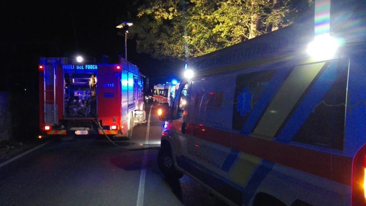 I soccorsi sul luogo dell’incidente a Granaiolo